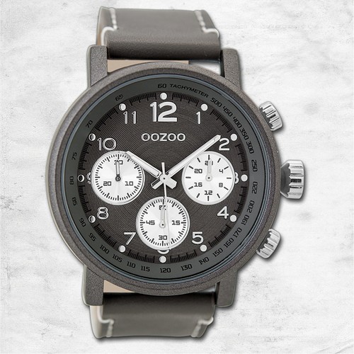 Oozoo cuir montre hommes - cuir,