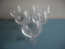 6 verres cognac cristal