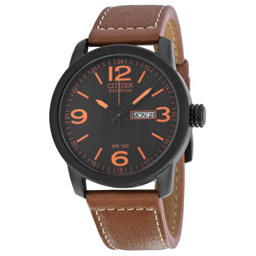 Citizen eco drive black - black, dial