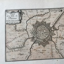 Gravure Furnes Belgique XVIIè
