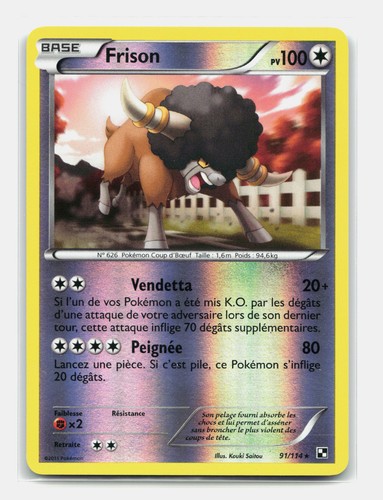 Carte pokémon frison 114 - carte,