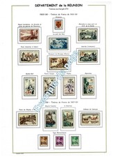 Album timbres à imprimer soi-même - FRANCE -  Timbres CFA  (Réunion)  1949 -1974