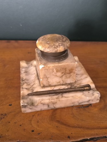 Ancien encrier marbre - ancien,