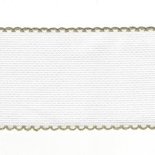 Zweigart Aida Bande 7.6cm (80mm) Blanc avec Or Pétoncle Bord - Divers Tailles