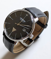 Junkers Bauhaus 6070-2QZ Men's Watch Black Dial Analog Quartz Stainless Steel