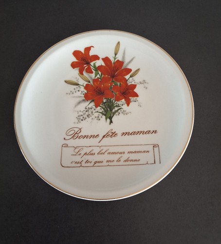 Assiette vintage bonne fête - assiette,