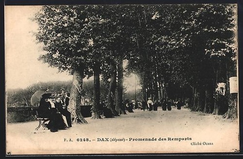 Cpa dax promenade des - dax,,