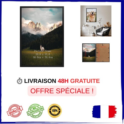 Cadre photo 50x70 noir - 50x70,