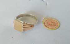 ANTIQUE 18K GOLD SOLID SILVER ART DECO KNIGHT RING New From Stock #2