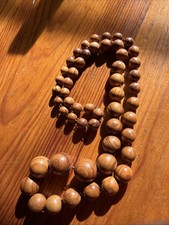 Collier perles bois - collier,
