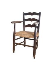 Fauteuil paillé provençale pour enfant, époque milieu XXe