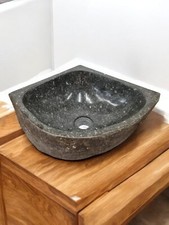 Coin Évier Pierre de Rivière Embout Lavabo Naturelle Salle Bain Steinbecken