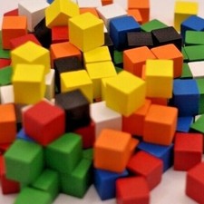 Board Game Cubes 8mm - SELECT COLOR - Euro Wooden Tokens - Pieces $4 Ships all!