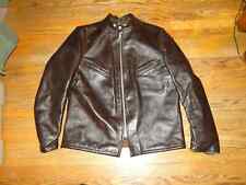 Vintage Schott CAF1 Perfecto Brown Leather Motorcycle CAFE RACER Jacket Sz46