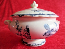 DINETTE FAIENCE CHOOSES THE KING 1920 - BIRD DECOR - SOUP TIER