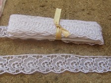 400 cm de dentelle guipure ancienne largeur 3, 6 cm blanc