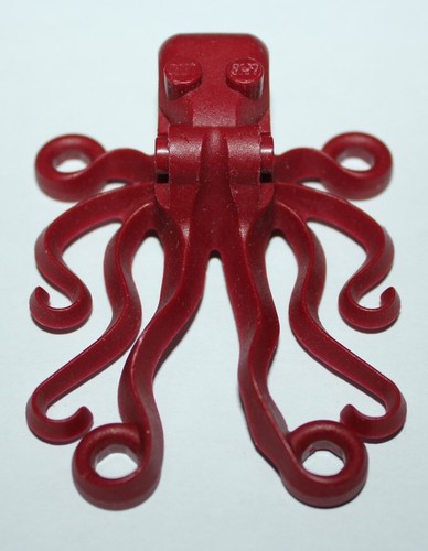 Lego animal dark red octopus - red,
