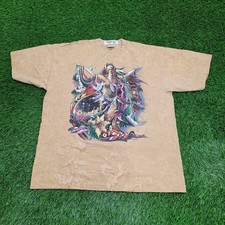 Vintage 90s Native-American Spiritual Shirt 2XL 25x30 Brown