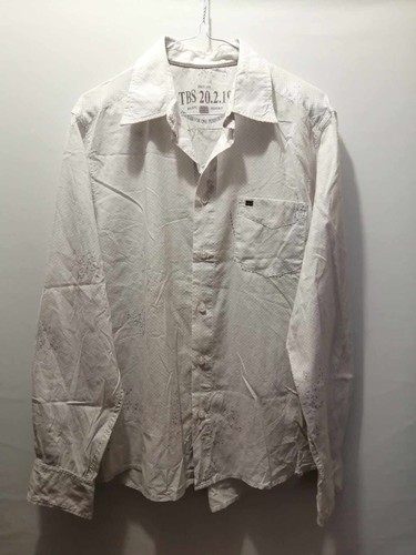 Chemise blanche motifs gris
