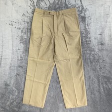 New La Zetagi Pleated Chino Pants Men's Size 38 Beige