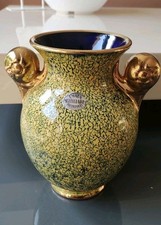  Vase boule signé "FBA" France Effet Craquelé émaux moléculaires incorporés/20cm