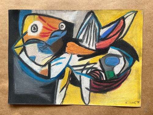 Dessin karel appel sur papier - karel,