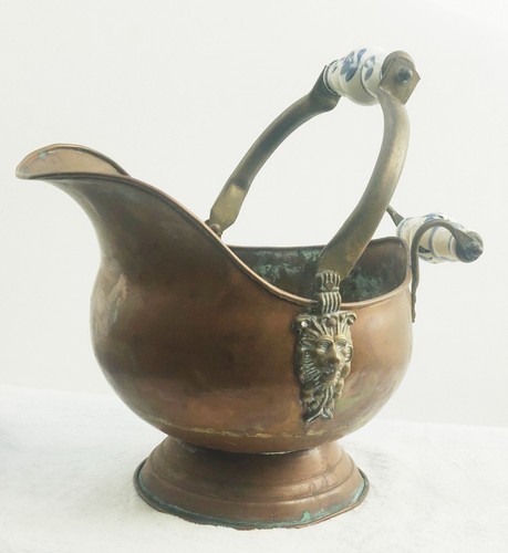 Ancien seau charbon en - charbon,