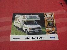 Ford Transit motor home Tabbert Condor 530 leaflet brochure prospekt 1981