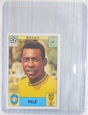 Panini Soccer Sticker Card #38 Pelé Team Brazil Mexico 70 World Cup Story 1990