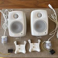 GENELEC 8010A (White) Studio Monitor Speaker Pair Used JAPAN