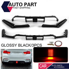 Glossy Black Rear Diffuser Lip W/ Light Kit For 2015-2020 BMW F80 M3 F82 F83 M4