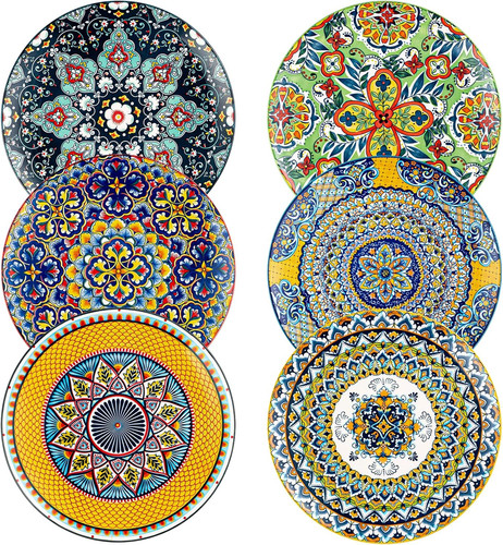 Lot grandes assiettes à - 6,