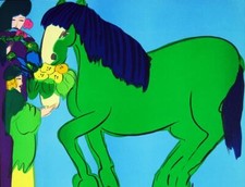 Walasse Ting Green Horse and Women Art Lithograph on Arches Printers Proof