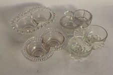 4 Antique Glass Salt Shakers (72024)