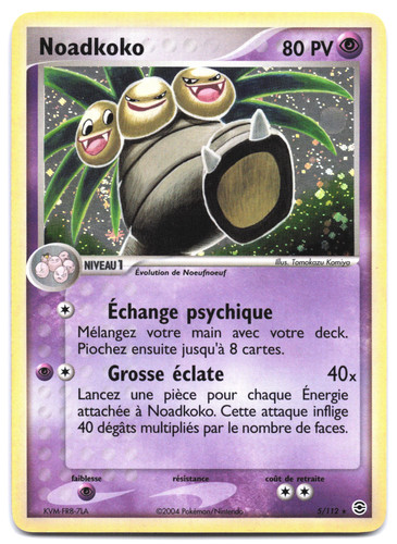 Carte pokémon noadkoko - carte,