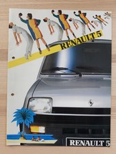Renault R5 TL GTL TX TS ALPINE TURBO Brochure 1980s Brochure Prospectus.