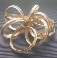 Lot of 9 solid bronze curtain rings Ø 5.7 cm