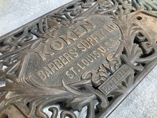 Antique Vintage Koken Brass Barber Chair Foot Rest Platform Part Number 25-B
