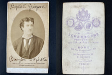 Schemboche, Rome, Baptiste Gregory, baritone vintage cdv albumen print.