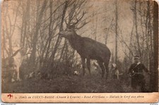 S12406 cpa 02 Basse Coucy Forest - Ronde d'Orléans - Hallali le Cerf aux abois