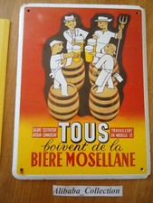 TOLE ENAMEL PLAQUE MOSELLANE BEER MOSELLE 57 BEER BEER ENAMEL METAL beers