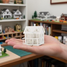 Evemodel Kit de maison hantée à l'échelle N, non assemblé, trains miniatures