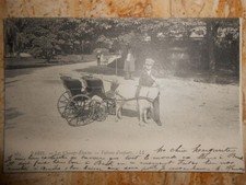 CPA  ancienne paris attelage voiture d'enfants 