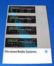 1987 VW Volkswagen Radio Systems Car Stereo Brochure