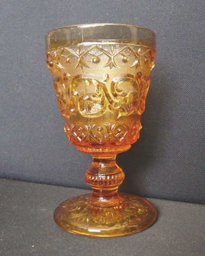 Verre pied couleur orange - verre,