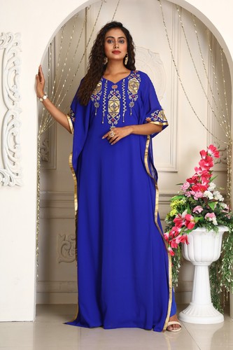 Blue embroidery takchita - embroidery,