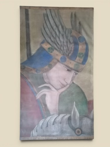 Toile femme casque ailé - toile,