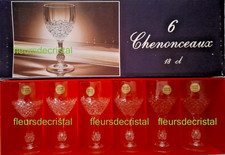 Cristal d'arques 6 Verres a vin modele Chenonceaux neuf