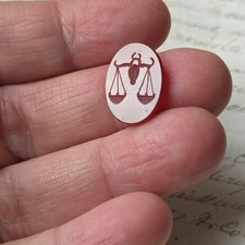 Intaille Ancienne en Cornaline Balance Signe du Zodiaque 