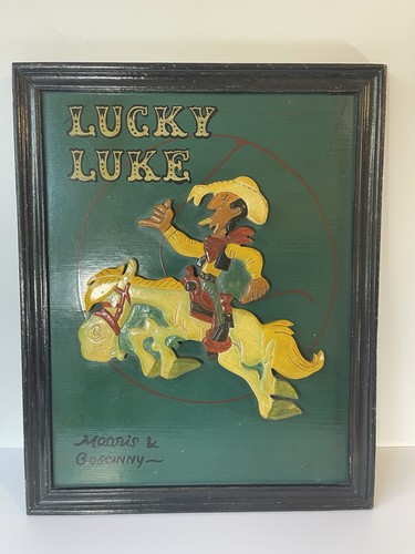 Rare panneau mural lucky luke - mural,